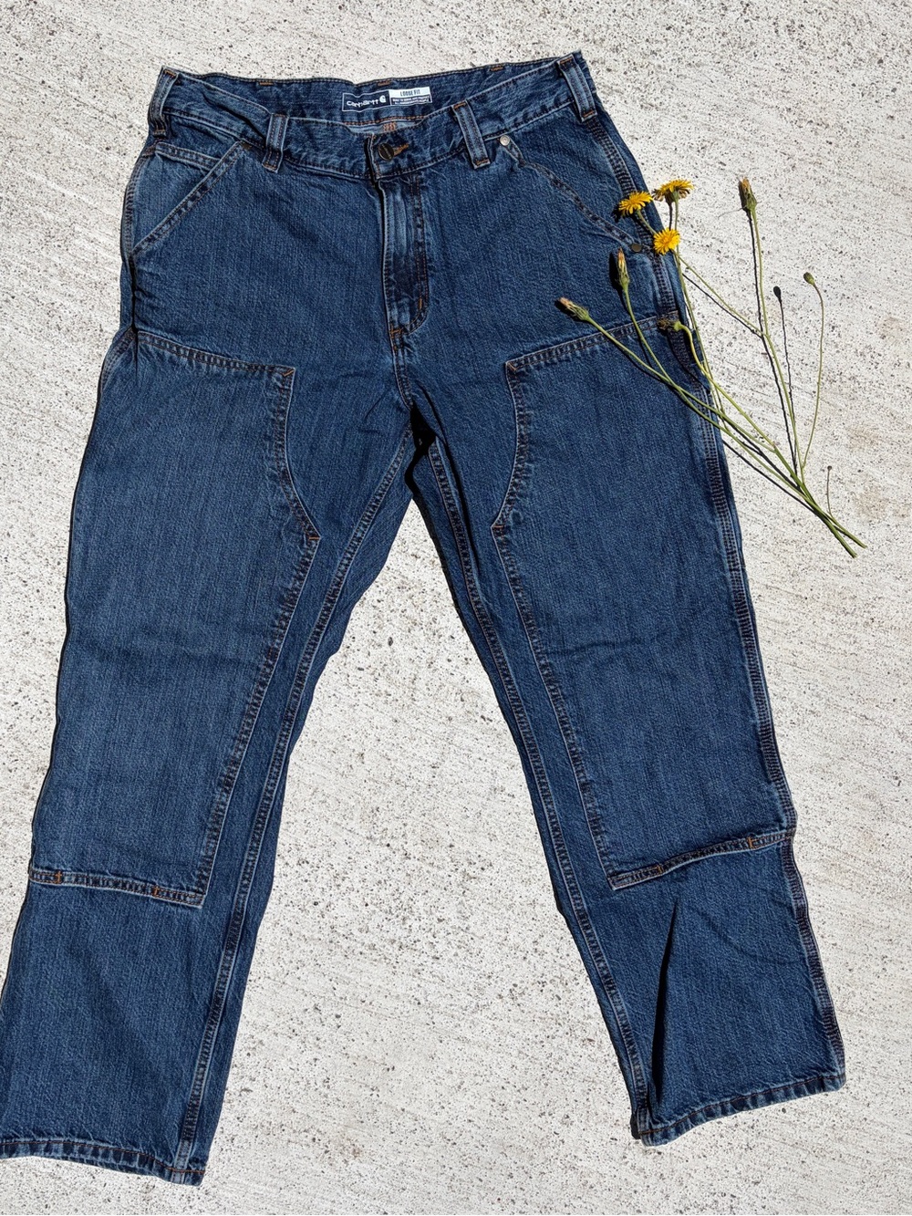 Carhartt Men's Double Front Loose Fit Carpenter Jeans 32 X 30